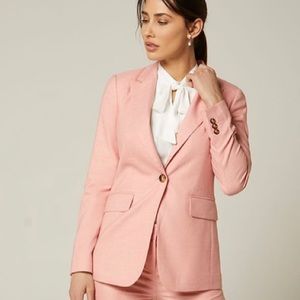 NWT RW&CO Long Fitted Heather Pink Blazer 8